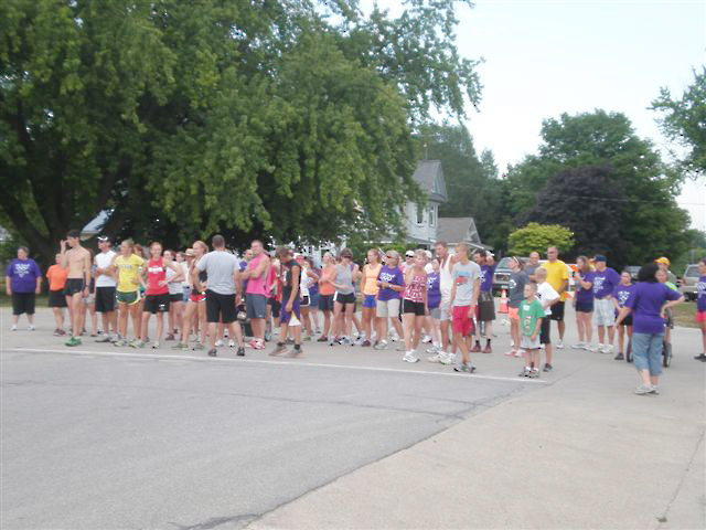 Participants awaiting the race to begin.